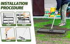 Updated Lawn Leveling Rake with Aluminum Roller, Stainless Steel 40"x10" Levelawn Tool , Heavy-Duty Lawn Leveler with 80" Extended Handle, Yard Leveling Rake Suit for Garden, Golf Lawn, Farm