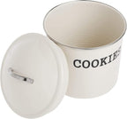 JOEY'Z Large 1.25 Gallon Airtight Cookie Jar with Lid - Large Cookie Jars with Lids, Ivory Counter Decorative - Makes a Great Dog Treat Jar