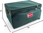 TreeKeeper (Green Christmas Ornament Storage Box with Dividers) - Deluxe Ornament Keeper - Holds 72 Ornaments up to 4 Inches in Diameter | 3 Removable Trays with Separators | Acid-Free Fabric Lining