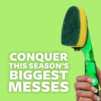 Scotch Brite Dishwand Kit, 3M Dishwand and 7 Scotch Brite Dishwand Refills, Heavy Duty Dish Sponge with Handle, Dish Scrubber with Handle Includes Dishwashing Gloves