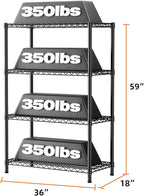 SINGAYE Shelf Closet Wire Shelving：Adjustable Metal Unit for Laundry Room Organization Bathroom Kitchen Home Garage Storage Pantry Rack Shelves