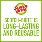 Scotch-Brite Heavy Duty Scouring Pad, Dish Scrubber for Kitchen + Outdoor, 3 Scrub Pads for Uncoated Pots and Pans, Cast Iron Cooktops, Grill Grates, Oven Racks, & BBQ, Durable, Long-Lasting