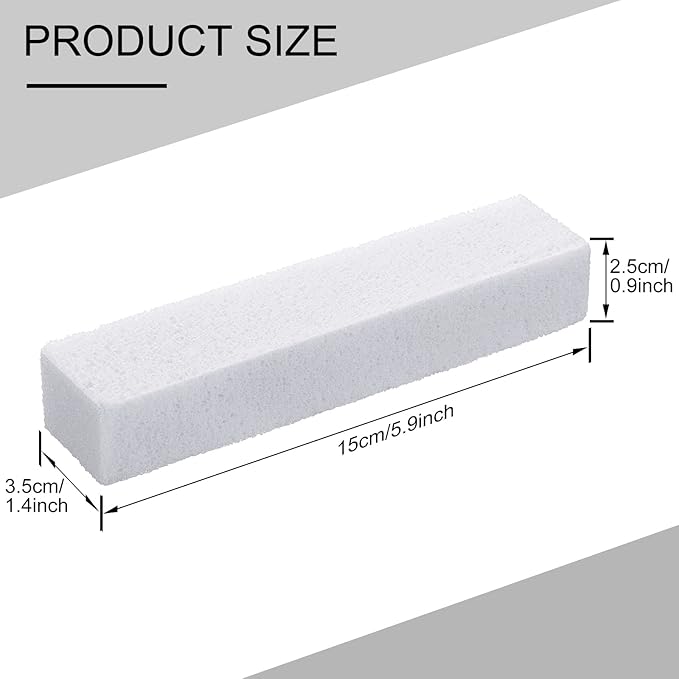 Norme 30 Pack Pumice Stones for Toilet Bowl Cleaning Scouring Pad Pumice Stick Cleaner for Cleaning Toilets, Bathtubs, Grills, Kitchen, Swimming Pools, Sinks, 5.9 x 1.4 x 0.9 Inch(White)