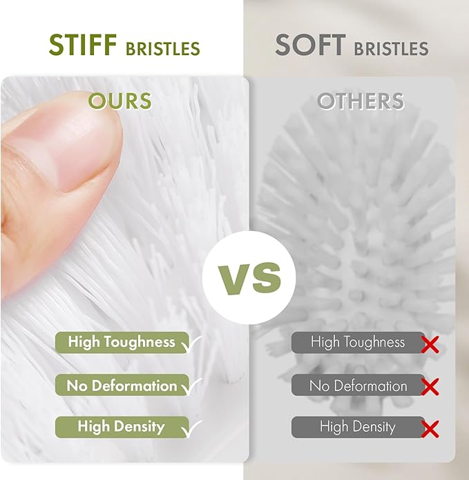 Amazer Scrub Brush for Cleaning Comfort Grip Shower Scrubber Stiff Bristles with Handle Heavy Duty Cleaner Brush for Tub Sink Carpet Floor - Pack of 2 (Black+Black)