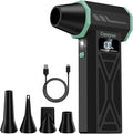 Compressed Air Duster - 150000 RPM Electric Air Duster with Brushless Motor, LCD Display, LED Light, 4 Speed Adjustable Cordless Blower - Rechargeable Air Duster for Equipment, Car, Outdoors and Home