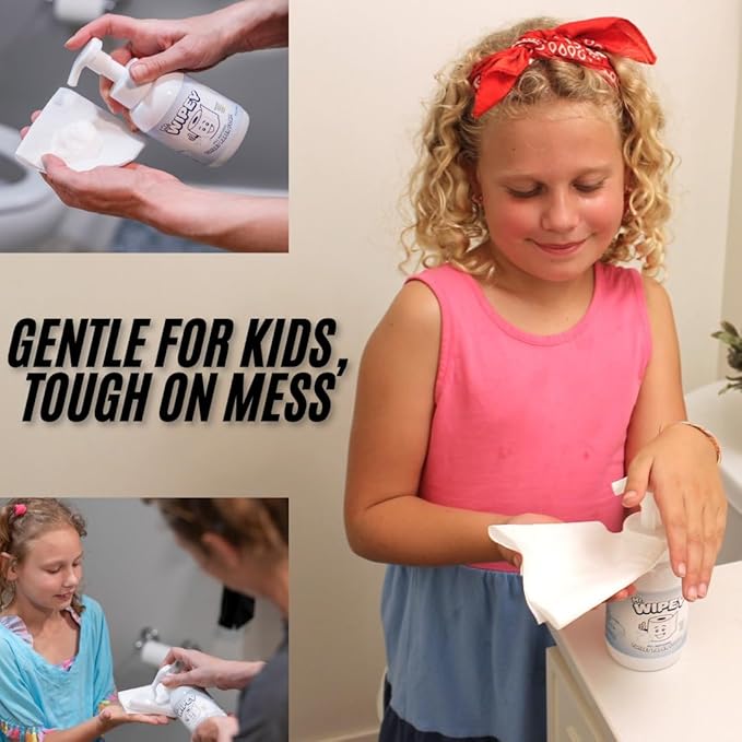 Toilet Paper Foam, Lemon Scent, 500 Wipe Equivalent, 10oz, Gentle for Kids