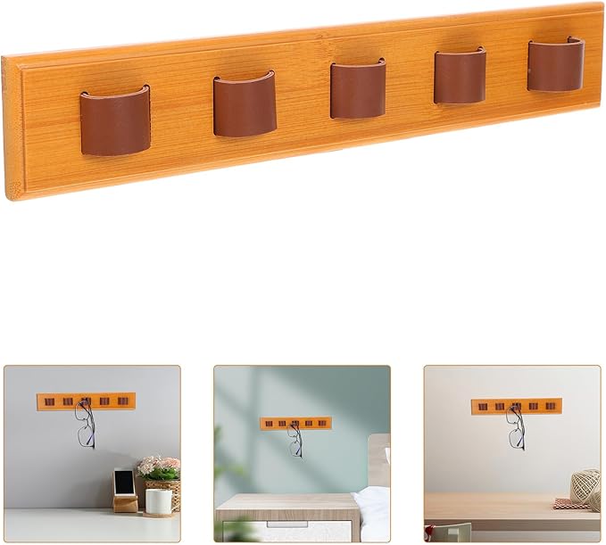 FAVOMOTO Wooden Wall-Mounted Sunglasses Holder Eyewear Storage Rack with Multiple Slots Modern Glasses Display Organizer for Entryway Bedroom Office