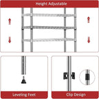 IZEUK 3 Tier Heavy Duty Steel Storage Shelves, Metal Shelf Wire Shelving Rack for Pantry, Kitchen, Cloakroom or Office Organization (13.8" D x 23.6" W x 35.5" H, 750LBS, Chrome)