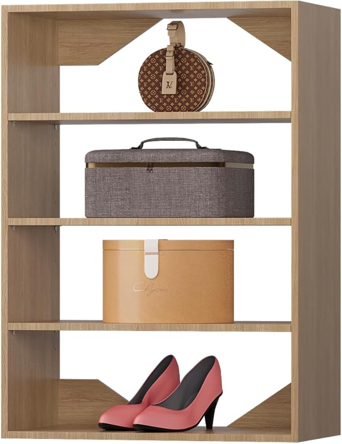 MODCART Short Tower Closet Unit, Modular Closet System, Wood Closet System Organizer with Storage for Walk In Closets, Clothing Rack Wardrobe for Hanging Clothes, Bedroom, Wood, 31.5"W