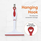 Superio Rubber Squeegee, 2 Pack, Streak Free All Purpose Window Squeegee, Comfort Grip Handle and Hanging Hook (Red, 6 Inch- 2 Pack)