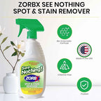 ZORBX See Nothing Spot & Stain Remover Spray (24 oz.) - All Purpose Cleaner for Shoes, Clothes, Furniture & Pet bedding - Fast-Acting Scrub-Free Odor & Enzyme Stain Remover for Ink, Blood & Urine