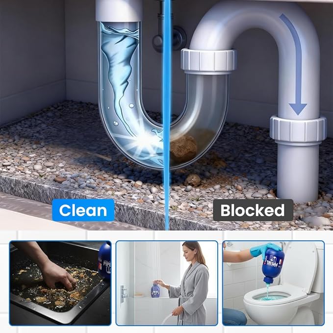 Drain Clog Remover Powerful Unclogging Sink Hair Cleaner for Kitchen, Shower Pipes and Drains (one size 2-2)
