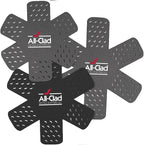 All-Clad Premium Cookware Protectors: Pot and Pan Protectors for Kitchen Organization - Perfect for Cast Iron, Steel, or Glass, (3-Piece), Black/Grey