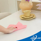 JEBBLAS Disposable Dish Towels and Cloths, Reusable Wipes, 50 Count, Red