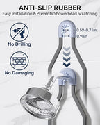 YASONIC Shower Caddy Hanging, Never Rust Shower Organizer Hanging, Aluminum Shower Racks for Inside Shower with Hooks for Razor, Bathroom Organizers and Storage with Soap Holder, Grey