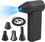 X3Max Compressed Air Duster 2026 Upgraded - 180000 RPM Brushless Electric Blower, 3-Speed Turbo, 4 Nozzles, Rechargeable Cordless Duster for Keyboard PC,Snow Leaves, Canned Air Alternative