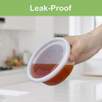 60 Sets (120-Piece) Deli Containers with Lids 8 oz, Leak-Proof & BPA Free Airtight Takeout Plastic Food Storage Containers for Soup, Freezer/Microwave/Dishwasher Safe