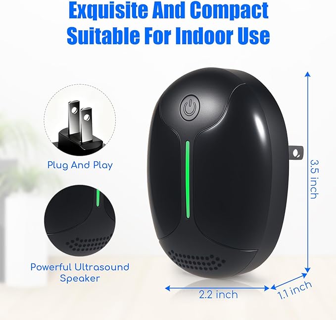 2025 Ultrasonic Pest Repeller Indoor Electronic Mouse Repellent Devices Rodent Repellent Ultrasonic Plug in Pest Control for Mice Roach Bug Mosquito Spider Ant Insect for Home Office,3 Mode Switching