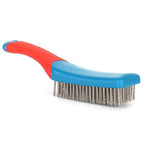 Wire Brushes for Rust Removal - Stainless Steel Wire Metal Brush for Cleaning Concrete, Paint Remover for Concrete & Grill Rust Remover with Ergonomic Handle (15.5x3.5cm)