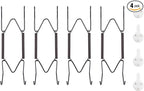 Bilillo 4 Pack Plate Hangers for The Wall, Suitable for 6''-8'' Decorative Plate,Invisible Heavy Duty Wire Plate Holder with Wall Hooks, Plate Hangers for Displaying Plates, Platter, Dish (Black)