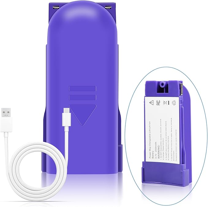 1 Pack Rechargeable Battery Pack Replacement for Swiffer Power Mop, 2000mAh Lithium Ion Battery Holder with Charging Port （500 Cycles, 3 Years）