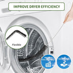 Dryer Lint Brush Vent Cleaner 30 inch Refrigerator Coil Cleaning Brushes Clothes Trap Duct Remover, Crevice Cleaning Brush, Washing Machine Cleaning Tools for Household (2 Pack)