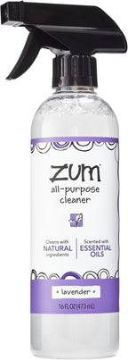 Zum by Indigo Wild All-Purpose Cleaner - Natural Multipurpose Cleaner Made with Essential Oils, Baking Soda & More - Lavender, 16 fl oz
