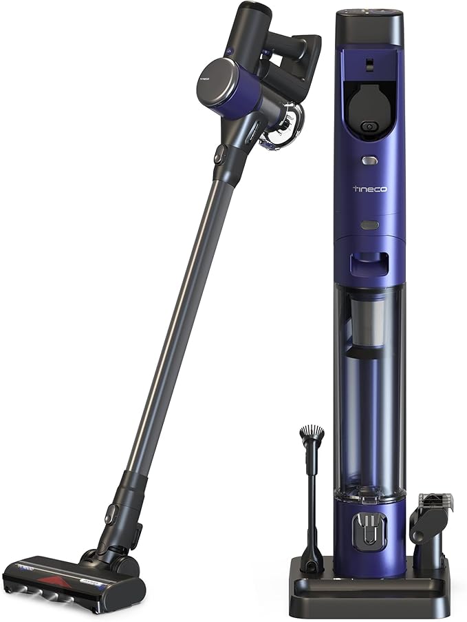 Tineco Cordless Vacuum Cleaner, Lightweight Stick Vacuum with Powerful Suction, ZeroTangle Brush with 3L Auto Dust Base for Hard Floor, Carpet & Pet Hair Pure ONE Station Furfree