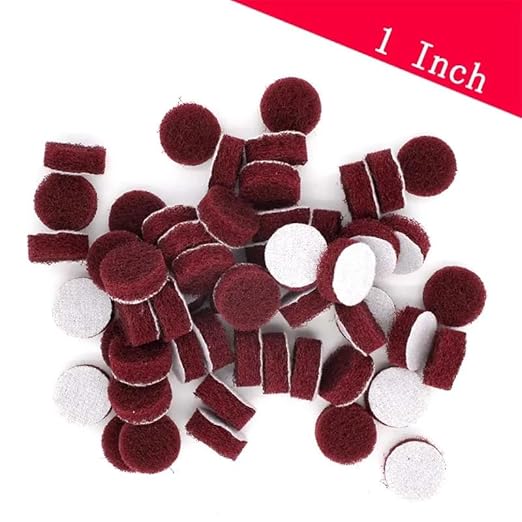 60 PCS 1 Inch Multi-Purpose Flocking Scouring Pad 400-800 Grit Duty Nylon Cloth for Polishing & Grinding,30pcs of Each Grit