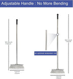 Indoor Soft Bristles Angle Sweeping Broom with Long Handle for Kitchen Hardwood Floor Cleaning (Broom)