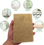 Natural Scouring Pads 15 Pack- Non-Scratch Sisal Cleaning Scrub Pads for Dishes, Eco-Friendly Coconut Fiber Kitchen Scrubbers for Pans and Pots, Compostable, Biodegradable