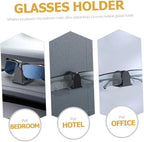 Angoily 2pcs Wall-Mounted Eyeglasses Bracket and Desktop Sunglasses Storage Stand Holder for Car and Home, Black Eyewear Organizer Rack