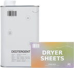 DedCool Xtra Milk Dryer Sheets and Xtra Milk Liquid Laundry Detergent | Bergamot, Vanilla & Amber Scent | Softens & Freshens
