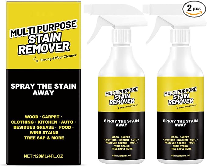 2PCS Power Spray, Multi Purpose Stain Remover, Multi Purpose Cleaning Spray, All Purpose Cleaner Spray for Kitchen, Bathroom, Floors, Car