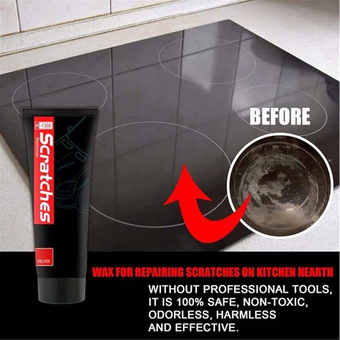 RJDJ Scratch Free Stove Top Scratch Remover, Cooktop Heavy Duty Cleaner And Polish, Glass Ceramic Stove Top Cleaner, Multipurpose Cooktop Cleaner for Household (4PC)