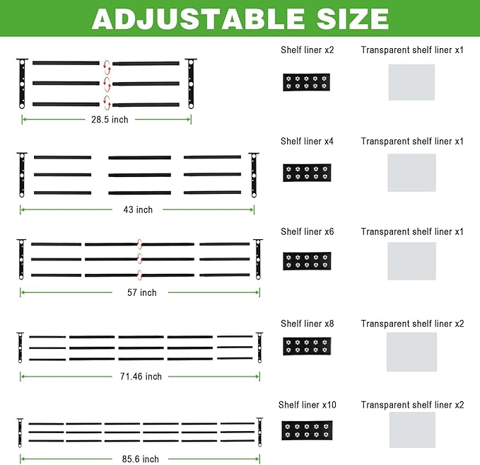 Closet Shelves Wall Mounted, 43 Inches Heavy Duty Closet Rod with Shelf Metal Utility Shelf for Wall, Closet, Laundry Room