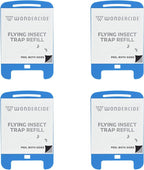 Wondercide - Flying Insect Fly Light Trap Cartridge Refills - No Device - Indoor Bug Catcher for House and Fruit Flies, Gnats, Moths, and Mosquitoes - 4 Pack