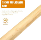 VOSAREA 4PCS Wooden Shovel Handle Replacement Solid Ash Wood Straight Handle - Wood Handles for Shovels - Hoes and Garden Tools Ideal for Landscaping and Gardening 39cm/15.35in