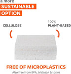 Full Circle Plain Jane, 100% Plant-Based Cellulose Sponges – Pack of 3 – Plastic-Free, Natural Sponge, No Microplastics, Safe for Nonstick Cookware