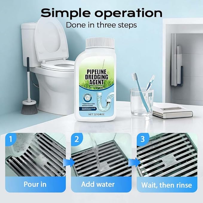 Pipe Dredging Agent, 2026 Upgrade Powerful Drain Cleaner, Sink Drain Cleaner, Pipeline Dredging Agent for Kitchen, Toilet, Sink (1)