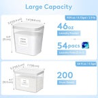 Lifewit Laundry Pods Container with Pop-up Lid, Coffee Pod K Cup Storage, Laundry Room Organization, Dryer Sheet Holder for Washing Powder Detergent, 2700 +2000ml/0.72+0.5gal, 4PCS
