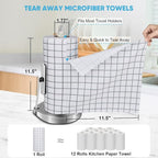AIDEA Microfiber Cleaning Cloth Roll, 50PK, Microfiber Kitchen Towels, Reusable Paper Towels Tear Away Cloth, Lint Free Rags for House, Window, Cleaning Supplies 11.5"×11.5"