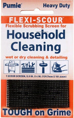 PUMIE Flexi-Scour, 5.5 x 4 Inch FLEX-12 C, Flexible Scrubbing Screen for Household Cleaning, Flexible Scouring Mesh Pad, Abrasive Grit Screen for Toilet Bowls, Grills, Removes Carbon, Rust (Pack of 1)