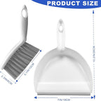 Mini Broom and Dustpan Set Small Dust pan & Brush Set Portable Cleaning Tools for Home Office RV Camping Learning (Grey)