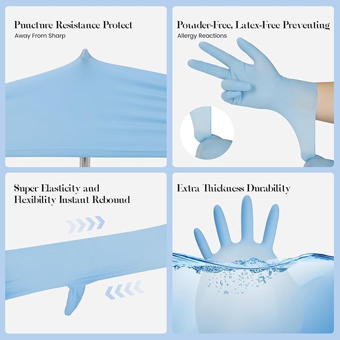 Kids Disposable Gloves, SmalNitrile Gloves for Cleaning, Cooking, Gardening