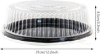 5Pcs12 Inch Cake Containers with Lid -Plastic Disposable Clear Cake Container Dome and Black Base Carry & Display Storage Box (5)