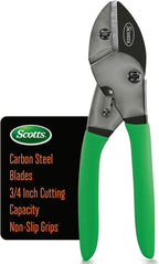 Scotts 8 in. Anvil Pruning Shears – 1/2 in. Cutting Capacity, Heavy-Duty Garden Pruner for Dry Stems and Dead Wood, Sap Resistant – Comfort Grip with Sharp Carbon Steel Blade for Yard and Garden Use
