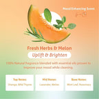 Therapy Clean All Purpose Cleaner 24 fl oz (Fresh Herbs & Melon) (6-Pack) - Multi Surface Cleaning Spray, Kitchen Cleaner, Household Multipurpose, Dusting Spray