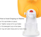 Laundry Detergent Cup Holder, Fabric Softener Drip Catcher, Firmly Holds on Bottle Spouts, Keeps Washer Dryer and Floor Clean and Organized - Pack of 2
