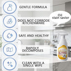 Heavy Duty Degreaser,New Upgrade Kitchen Heavy Duty Cleaner Spray Portable Degreasing Spray, All-Purpose Kitchen Pots and Pan Cleaner for Appliances Countertops Range Hoods (1, White)